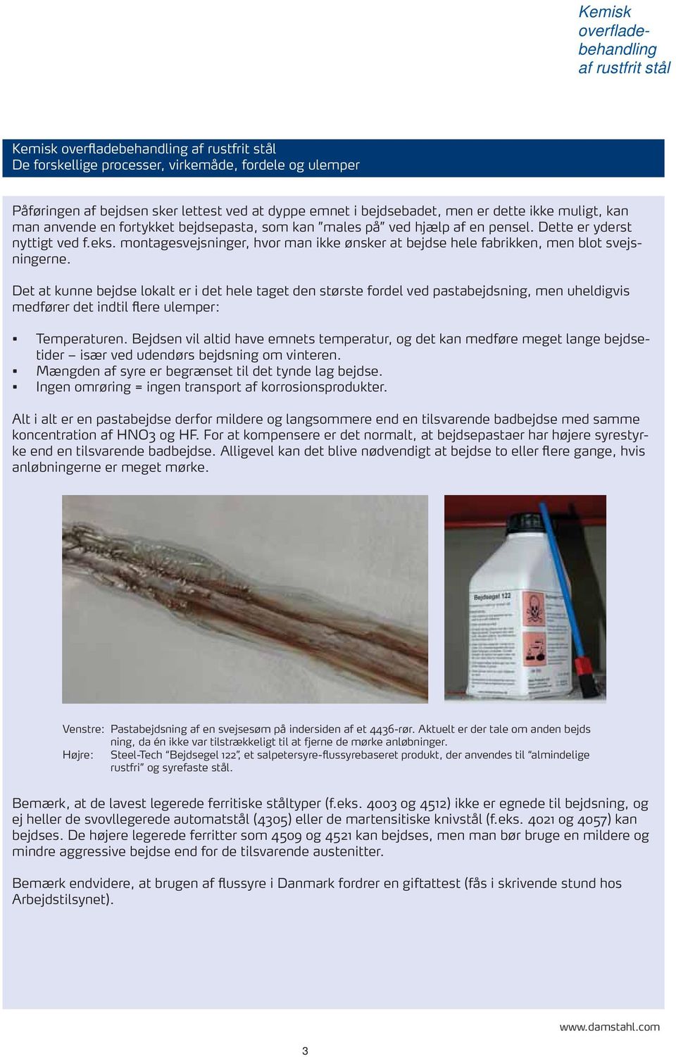 Kemisk overfladebehandling af rustfrit stål - PDF Free Download