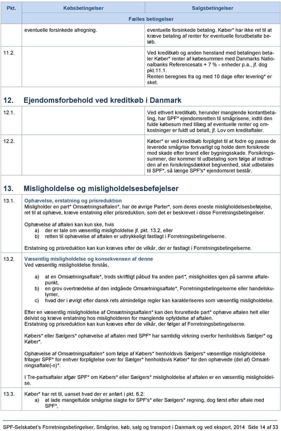 Ved kreditkøb og anden henstand med betalingen betaler Køber* renter af købesummen med Danmarks Nationalbanks Referencesats + 7 % - enheder p.a., jf. dog pkt.11
