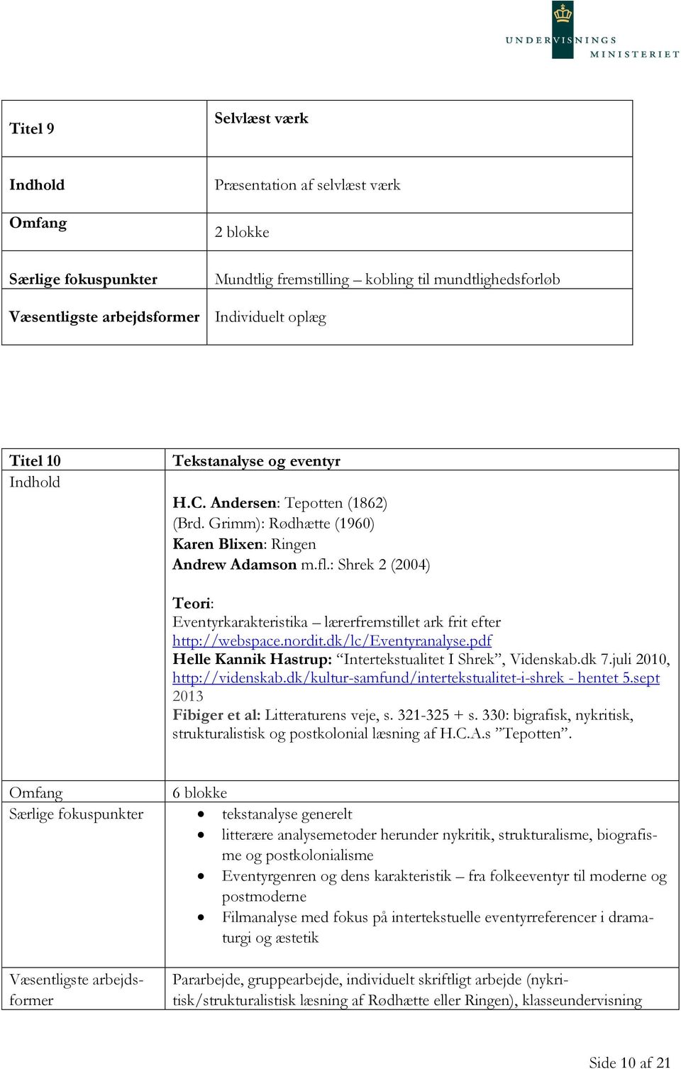 dk/lc/eventyranalyse.pdf Helle Kannik Hastrup: Intertekstualitet I Shrek, Videnskab.dk 7.juli 2010, http://videnskab.dk/kultur-samfund/intertekstualitet-i-shrek - hentet 5.