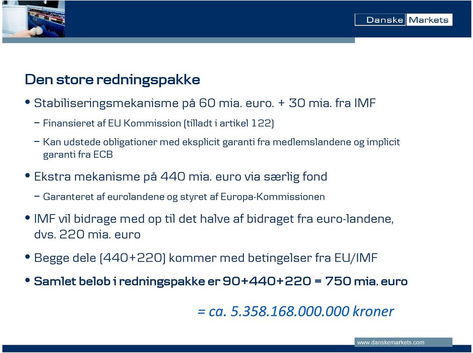 garanti fra ECB Ekstra mekanisme på 440 mia.