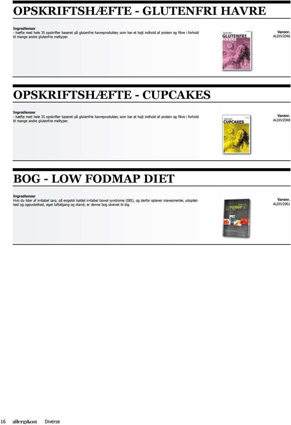 ALDIV2046 Opskriftshæfte - Cupcakes - hæfte med hele 35 opskrifter baseret på glutenfrie havreprodukter, som har et højt indhold af protein og fibre i forhold