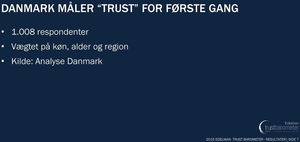 Kilde: Analyse Danmark 2015 EDELMAN TRUST BAROMETER