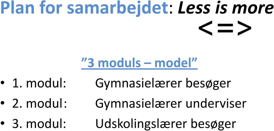modul: 3 moduls model Gymnasielærer
