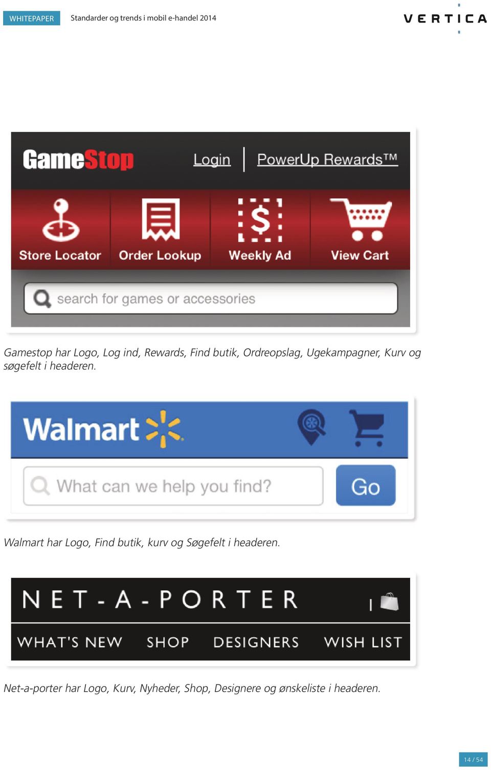 Walmart har Logo, Find butik, kurv og Søgefelt i headeren.
