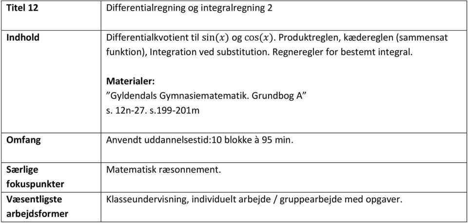 Regneregler for bestemt integral. Gyldendals Gymnasiematematik. Grundbog A s.