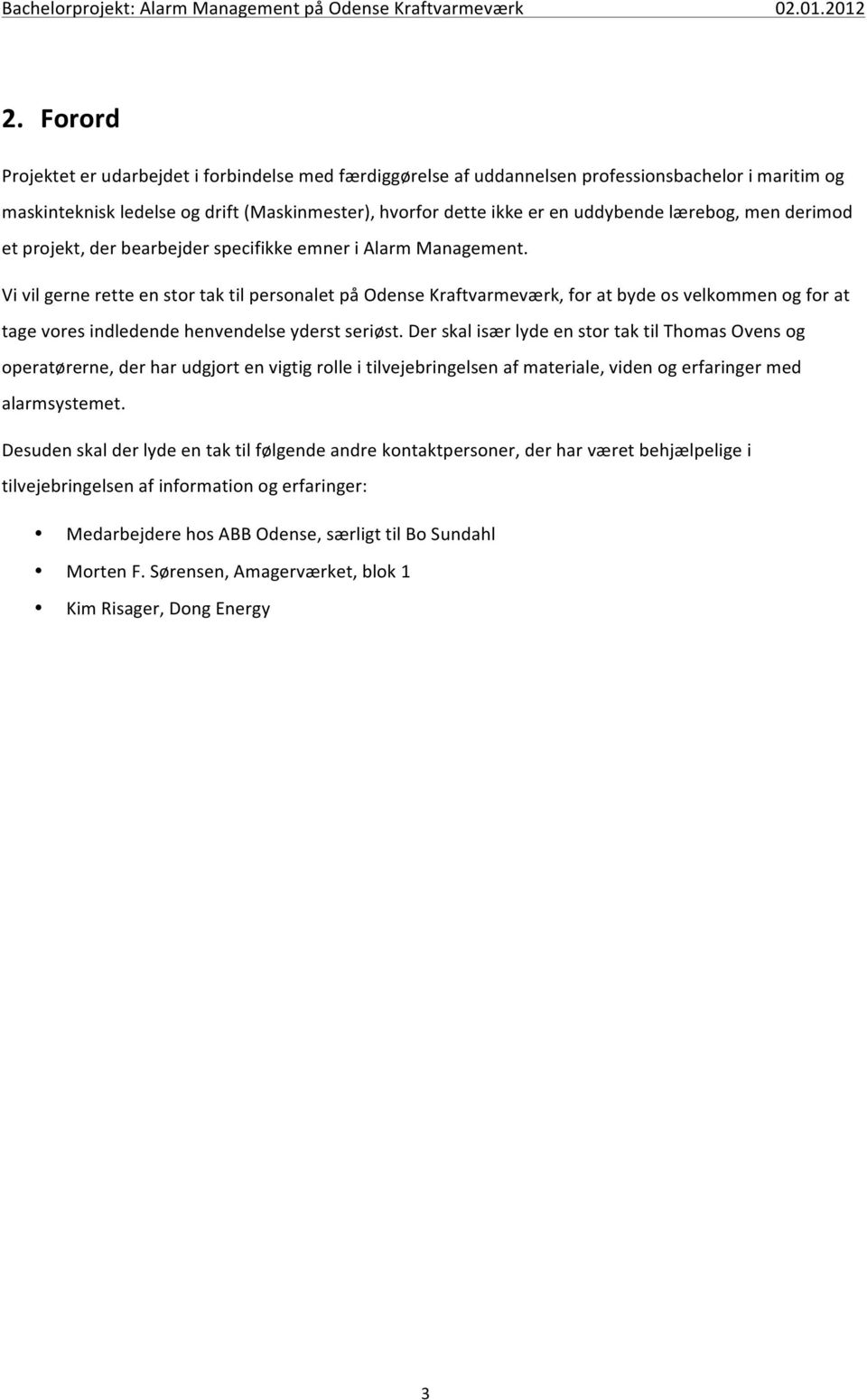 Bachelorprojekt. Alarm&Management&på&Odense&Kraftvarmeværk - PDF Gratis  download