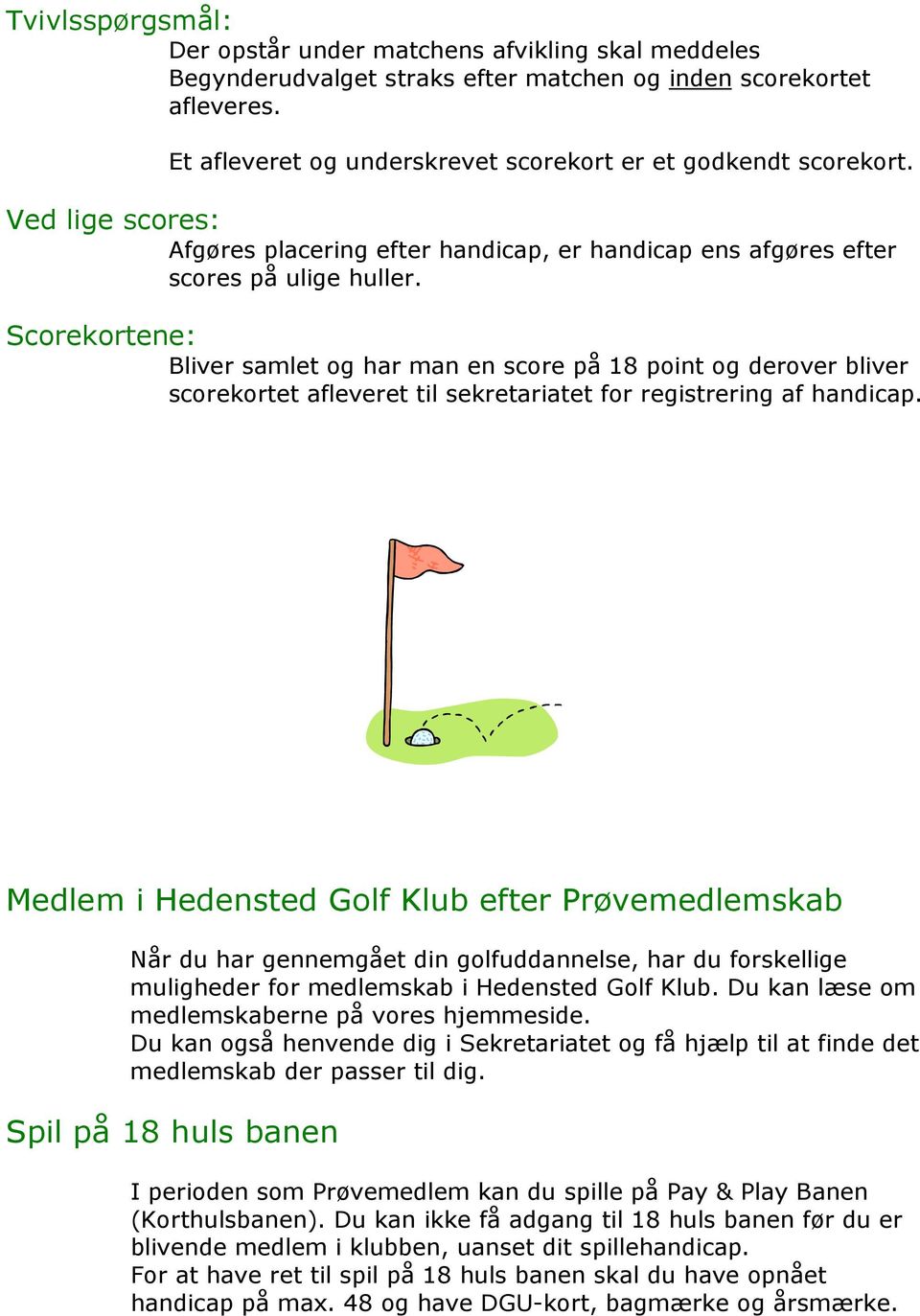 Information til nye Golfspillere - PDF Gratis download