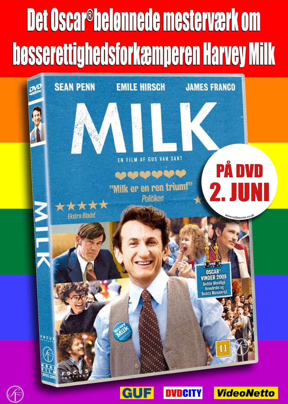 Harvey Milk PÅ DVD 2. JUNI www.