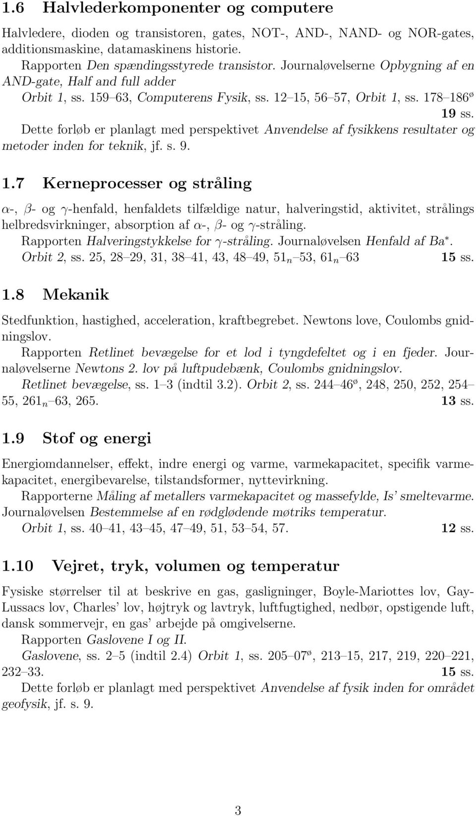 Fysik-pensum for 1999x på Aalborghus Gymnasium - PDF Gratis download