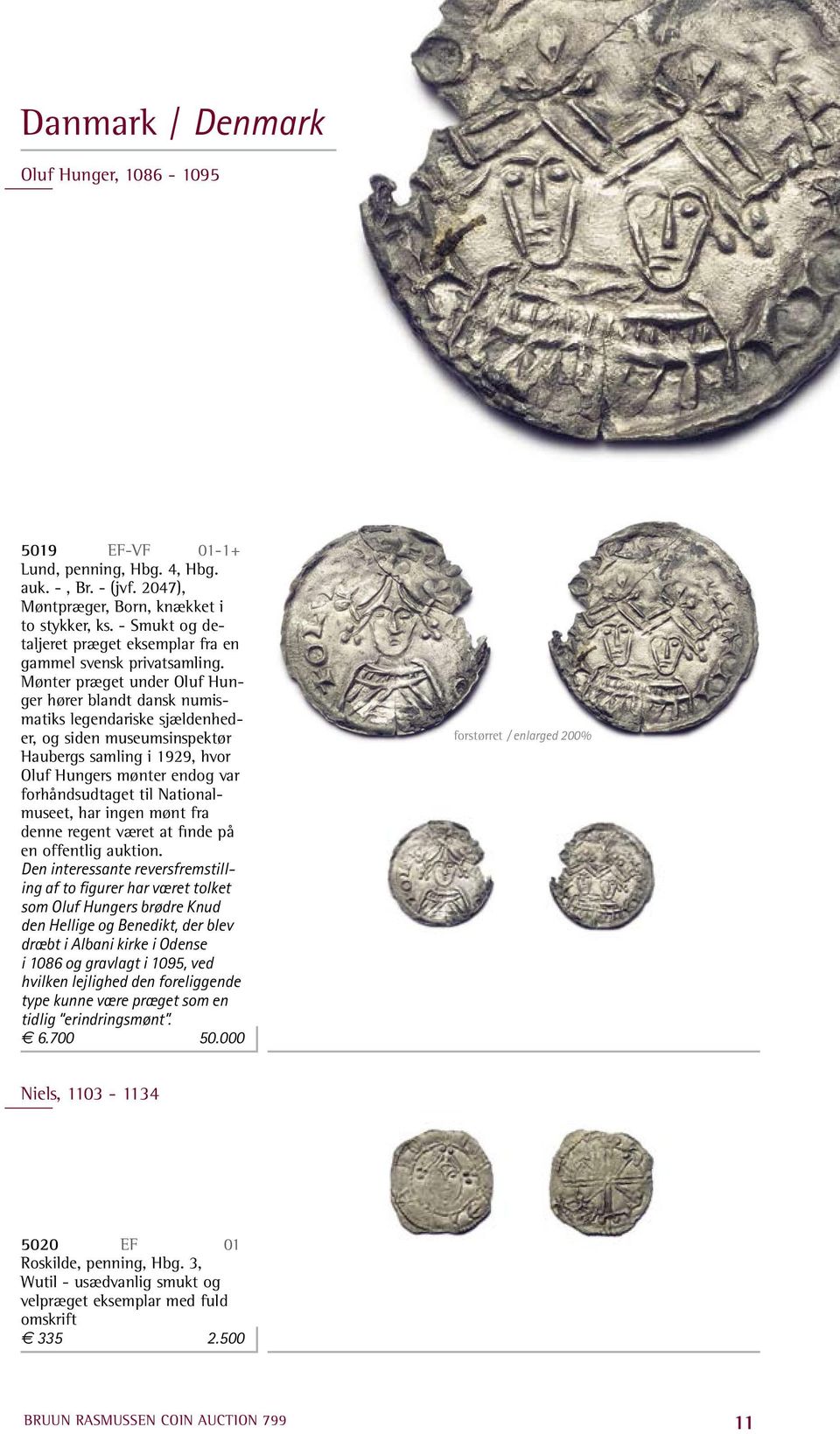 Mønter præget under Oluf Hunger hører blandt dansk numismatiks legendariske sjældenheder, og siden museumsinspektør Haubergs samling i 1929, hvor Oluf Hungers mønter endog var forhåndsudtaget til