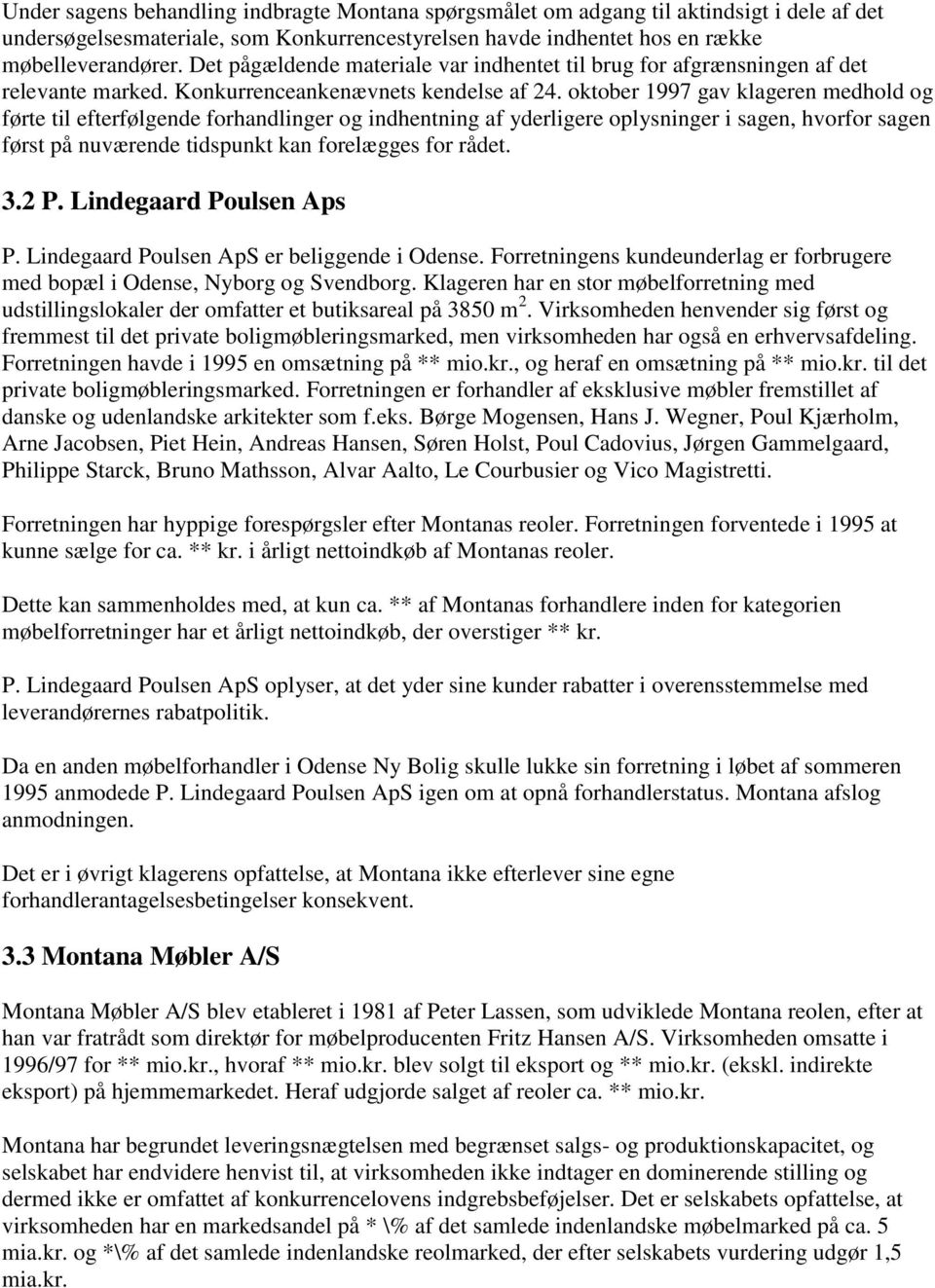Leveringsnægtelse - Montana Møbler A/S /P. Lindegaard Poulsen ApS ...