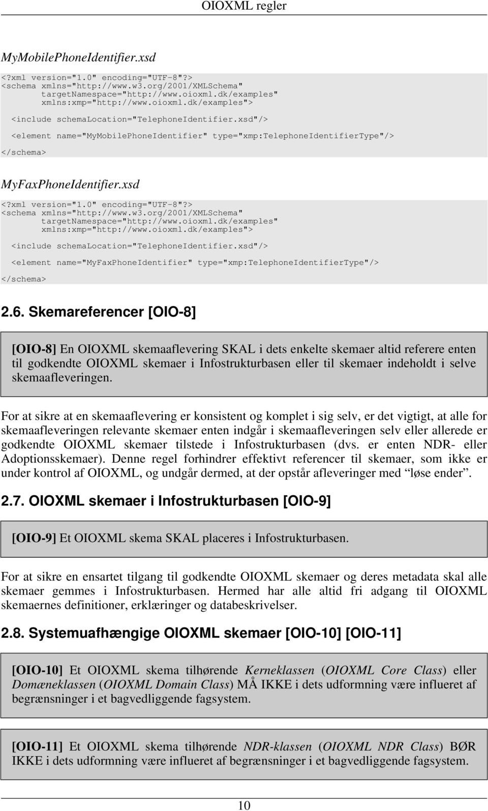 xml version="1.0" encoding="utf-8"?> <schema xmlns="http://www.w3.org/2001/xmlschema" targetnamespace="http://www.oioxml.dk/examples" xmlns:xmp="http://www.oioxml.dk/examples"> <include schemalocation="telephoneidentifier.