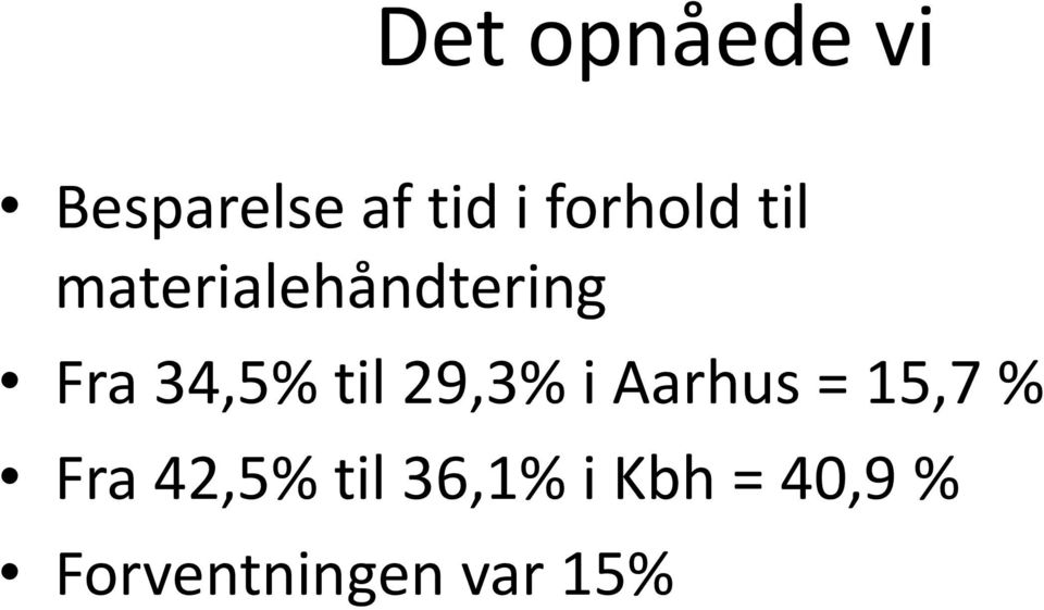 34,5% til 29,3% i Aarhus = 15,7 % Fra
