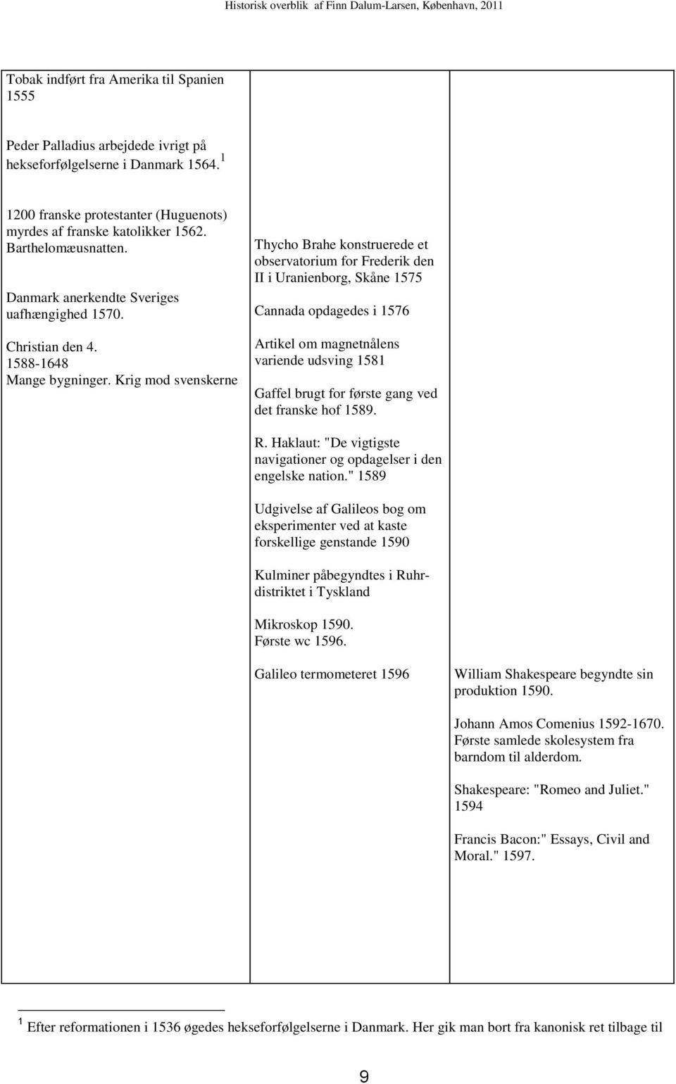 Historisk overblik Vigtigste begivenheder - PDF Gratis download