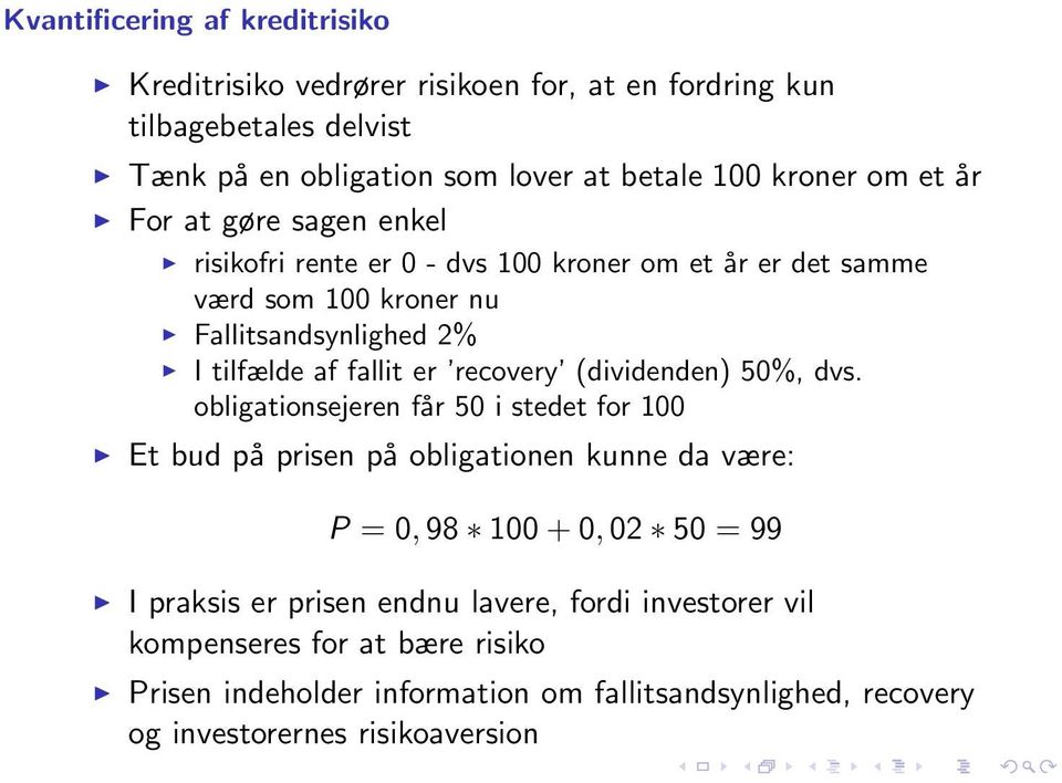recovery (dividenden) 50%, dvs.