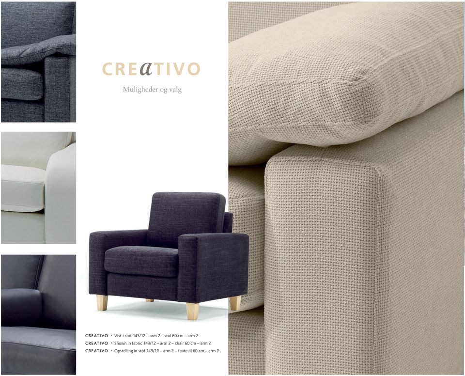 fabric 143/12 arm 2 chair 60 cm arm 2 CREATIVO