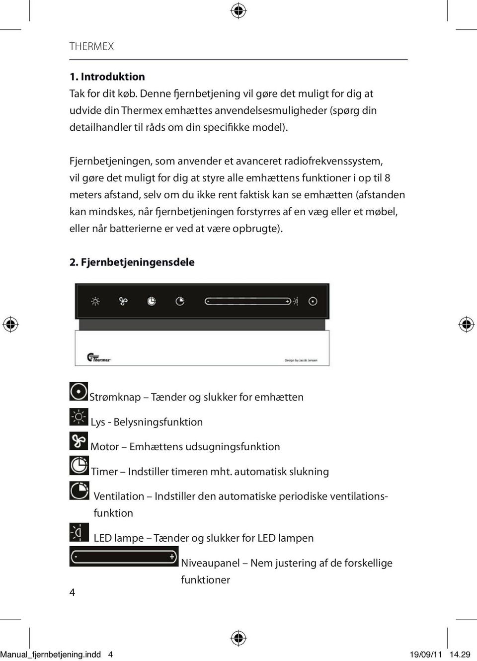 Thermex Fjernbetjening - PDF Gratis download