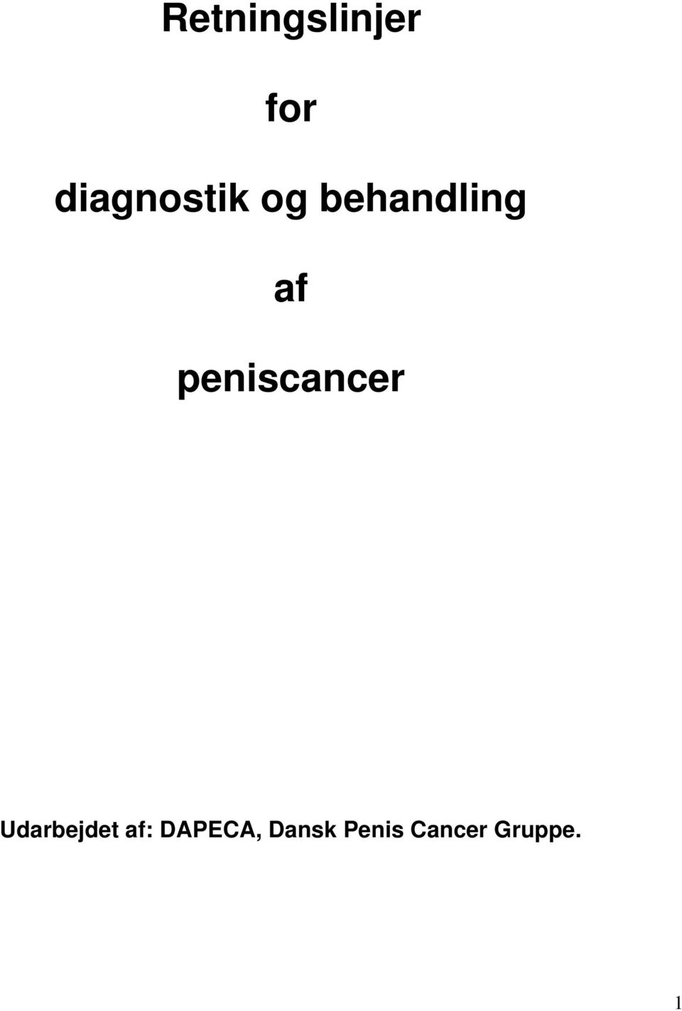 peniscancer Udarbejdet af: