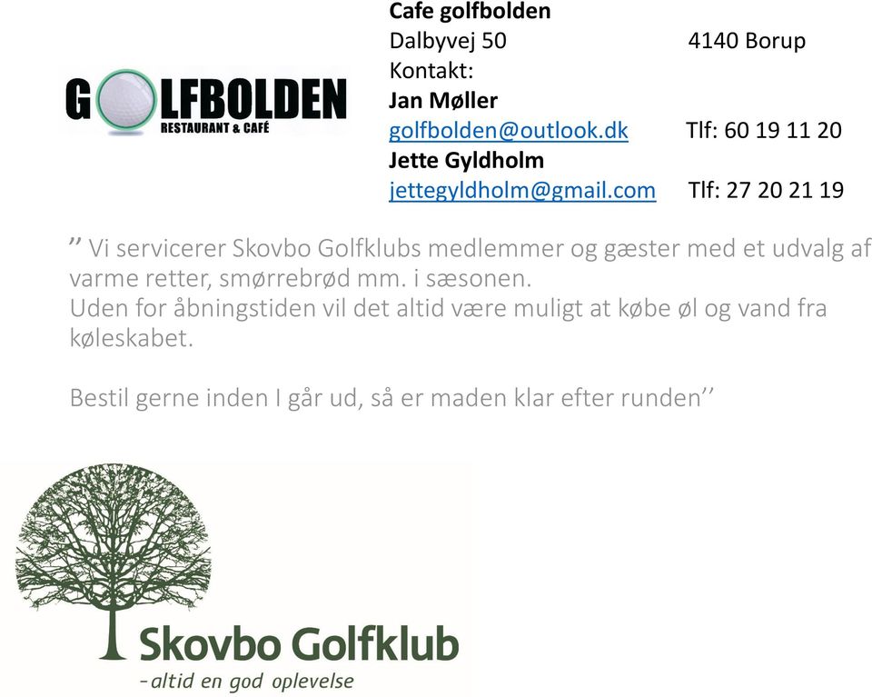 Skovbo Golfklub Dalbyvej Borup - PDF Gratis download