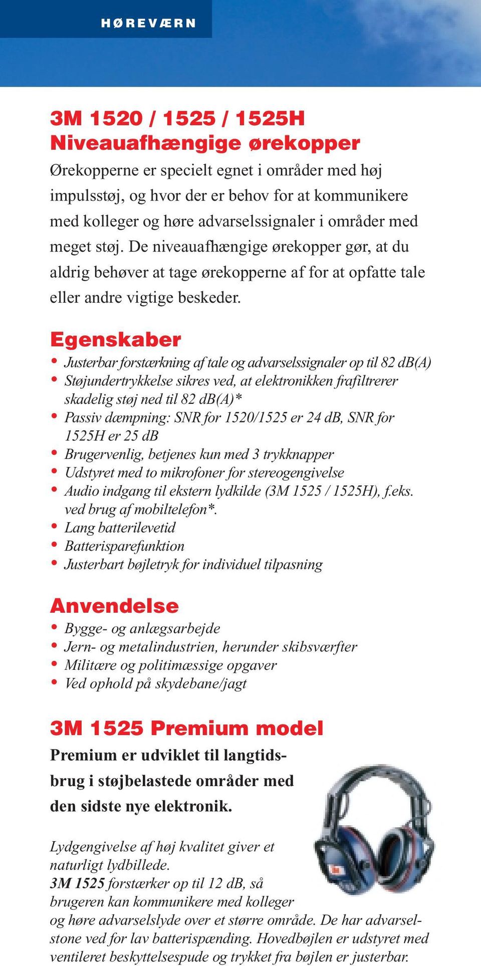 HØREVÆRN. 3M Høreværn. hvis du er udsat for støj ved arbejde og hobby.  Idéer og løsninger - PDF Free Download