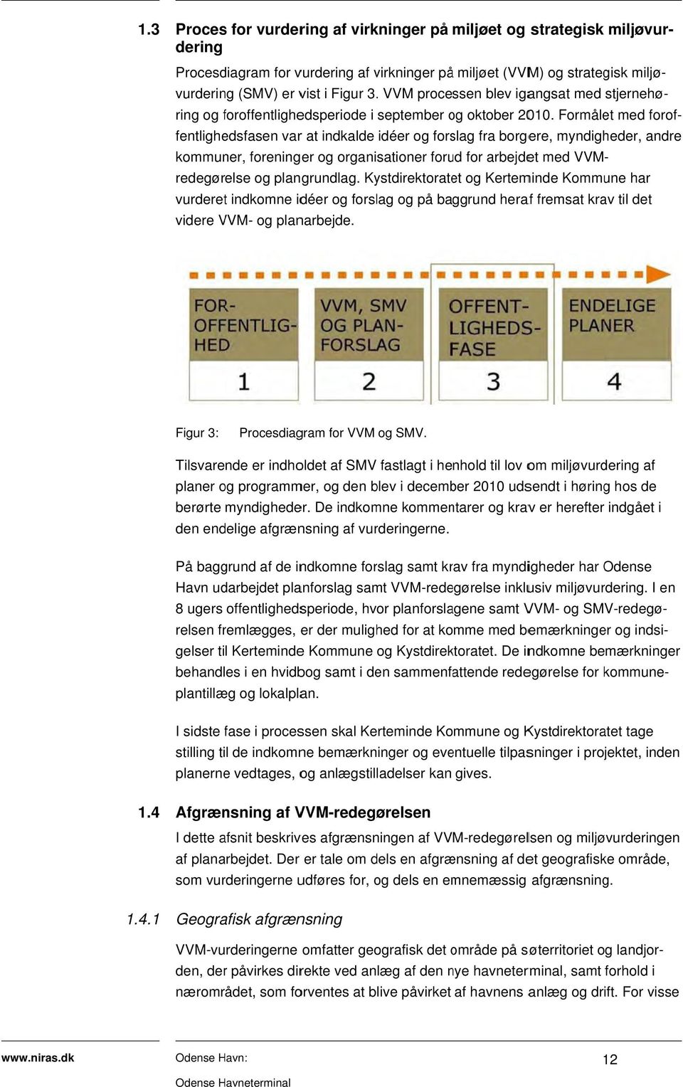 VVM- redegørelse og plangrundlag. Kystdirektoratet og Kerteminde Kommune har ring og foroffentlighef edsperiode i september og o oktober 2010.