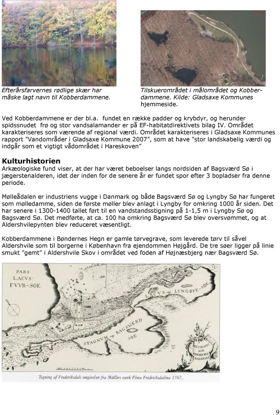 Området karakteriseres i Gladsaxe Kommunes rapport Vandområder i Gladsaxe Kommune 2007, som at have stor landskabelig værdi og indgår som et vigtigt vådområdet i Hareskoven Kulturhistorien