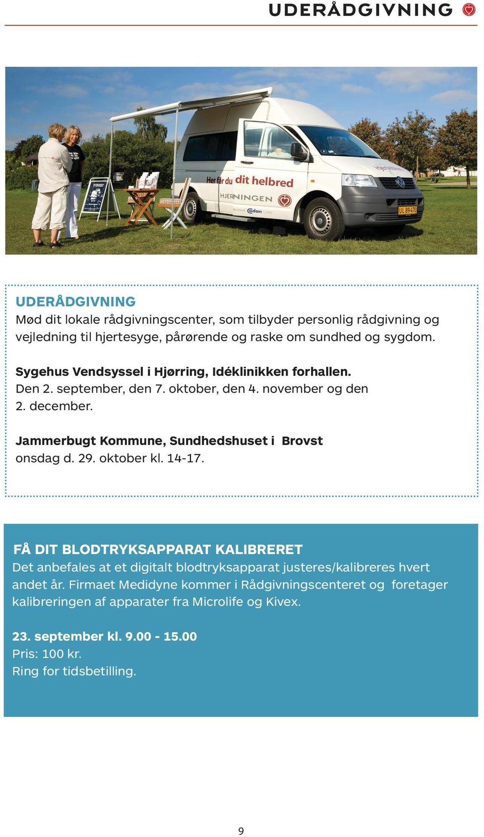 Jammerbugt Kommune, Sundhedshuset i Brovst onsdag d. 29. oktober kl. 14-17.