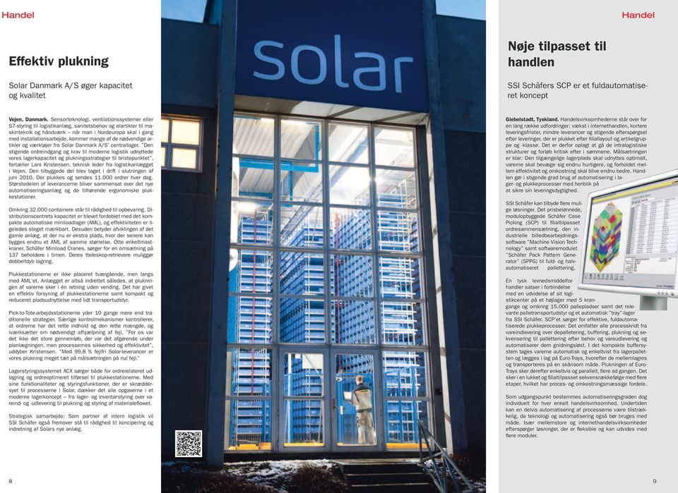 mange af de nødvendige artikler og værktøjer fra Solar Danmark A/S centrallager.