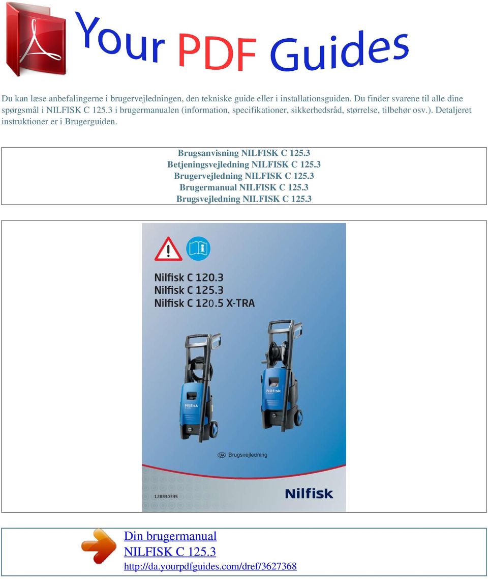 Din brugermanual NILFISK C - PDF Gratis download