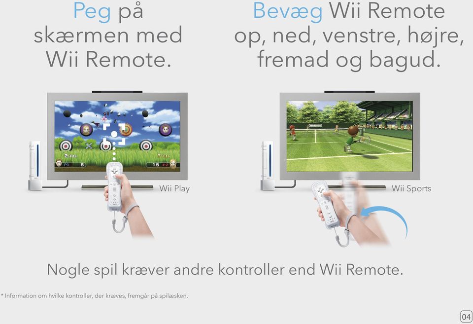 Wii Play Wii Sports Nogle spil kræver andre kontroller end