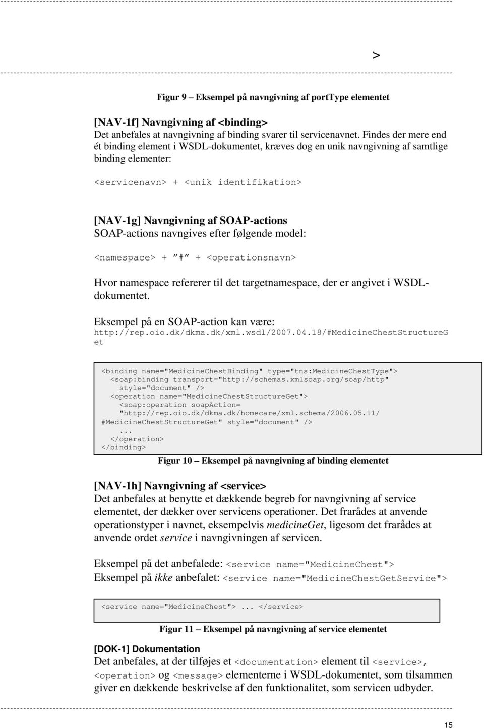 SOAP-actions navngives efter følgende model: <namespace> + # + <operationsnavn> Hvor namespace refererer til det targetnamespace, der er angivet i WSDLdokumentet.