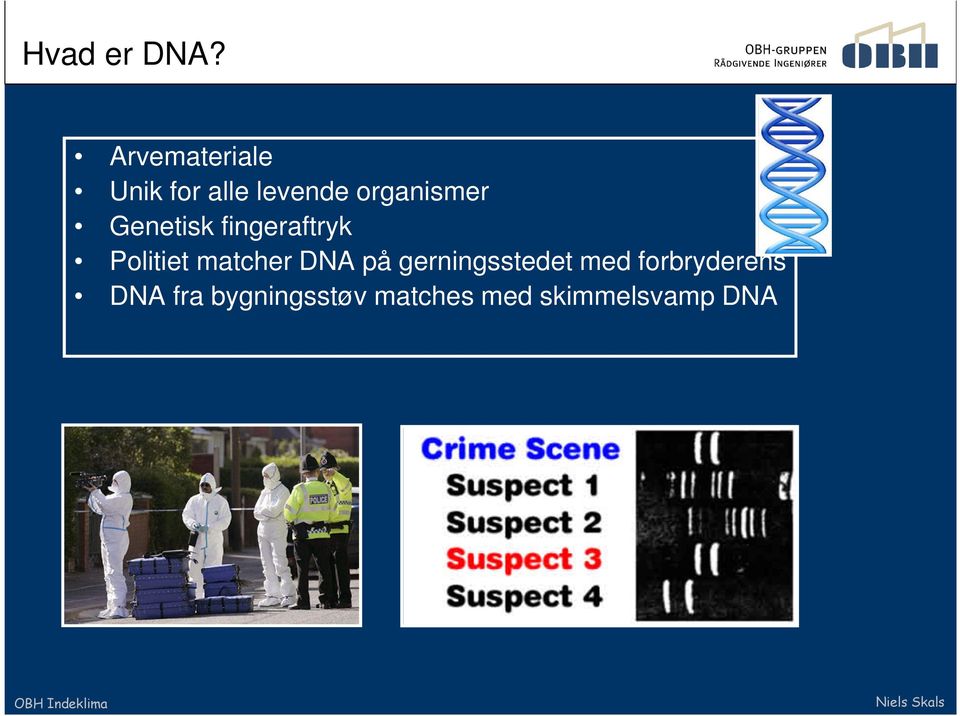 Genetisk fingeraftryk Politiet matcher DNA på