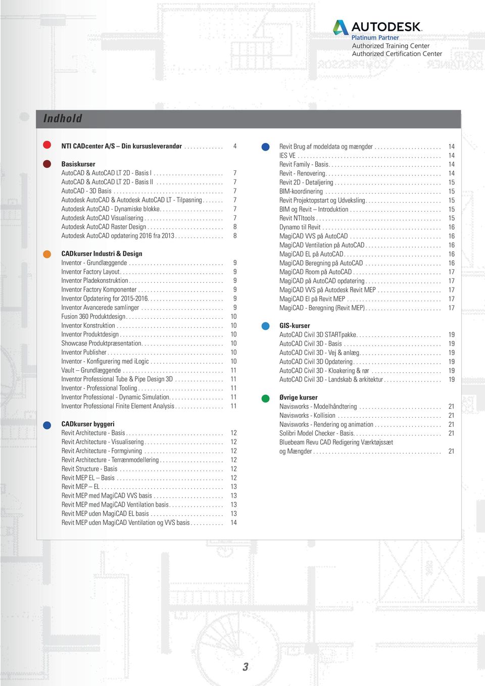 .. 8 Autodesk AutoCAD opdatering 2016 fra 2013... 8 CADkurser Industri & Design Inventor - Grundlæggende... 9 Inventor Factory Layout... 9 Inventor Pladekonstruktion... 9 Inventor Factory Komponenter.