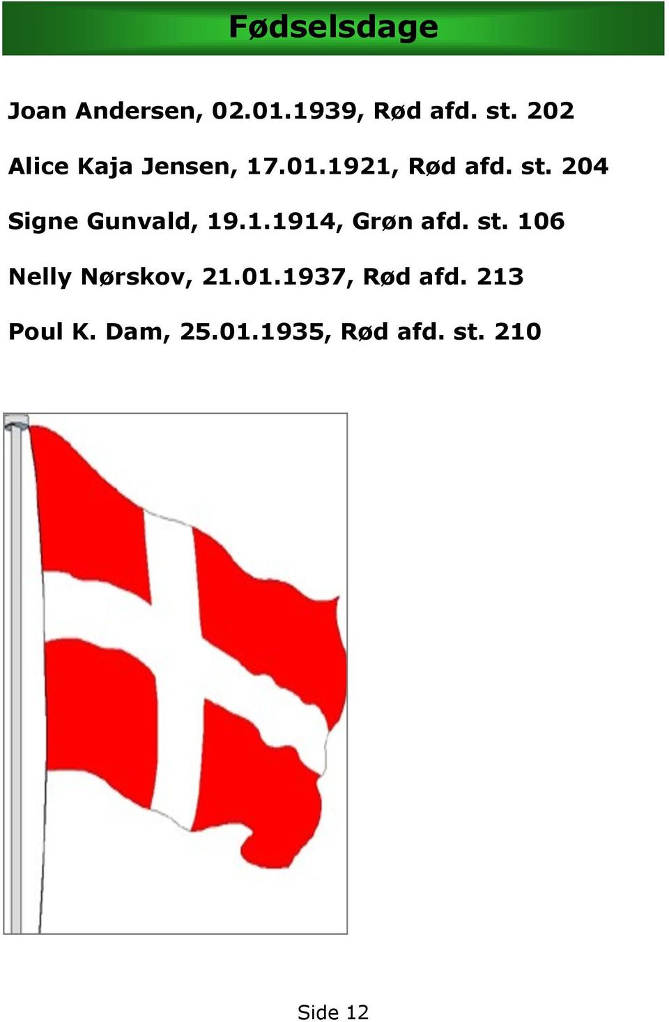 204 Signe Gunvald, 19.1.1914, Grøn afd. st.