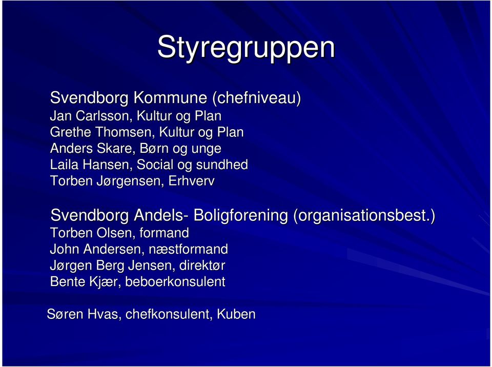 Svendborg Andels- Boligforening (organisationsbest( organisationsbest.