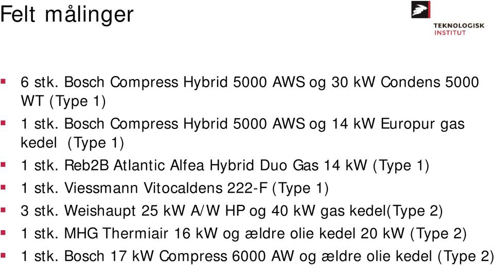 Reb2B Atlantic Alfea Hybrid Duo Gas 14 kw (Type 1) 1 stk. Viessmann Vitocaldens 222-F (Type 1) 3 stk.