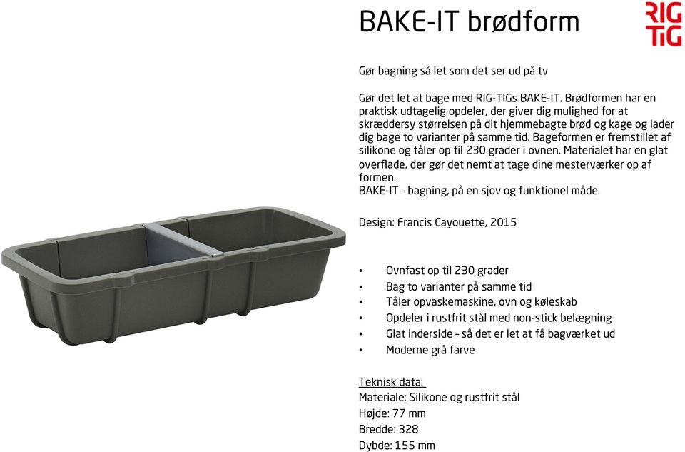 BAKE-IT brødform. Gør bagning så let som det ser ud på tv - PDF Free  Download