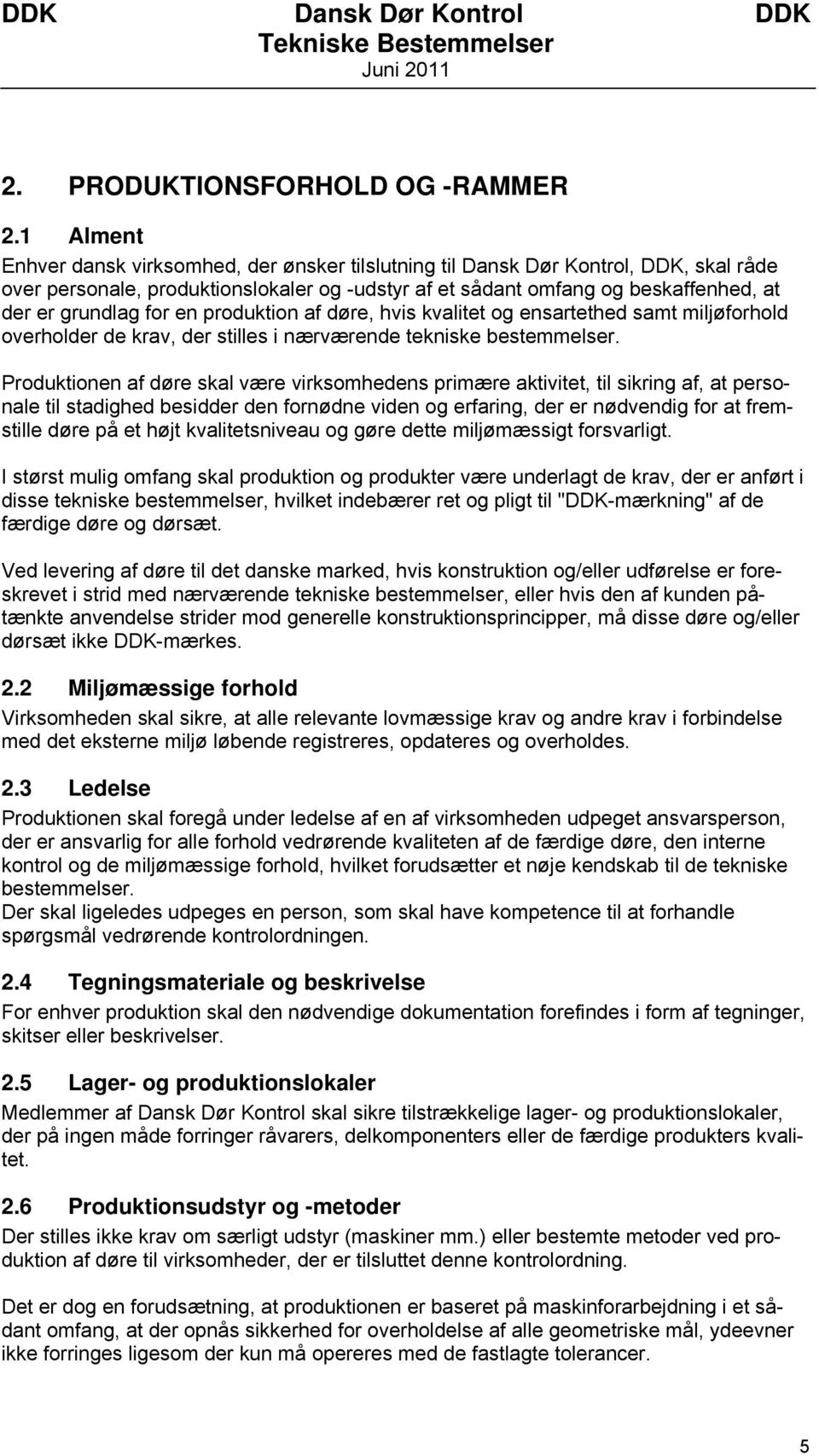 TEKNISKE BESTEMMELSER FOR DANSK DØR KONTROL - PDF Gratis download