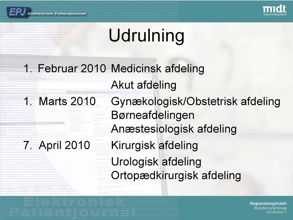 Marts 2010 Gynækologisk/Obstetrisk afdeling