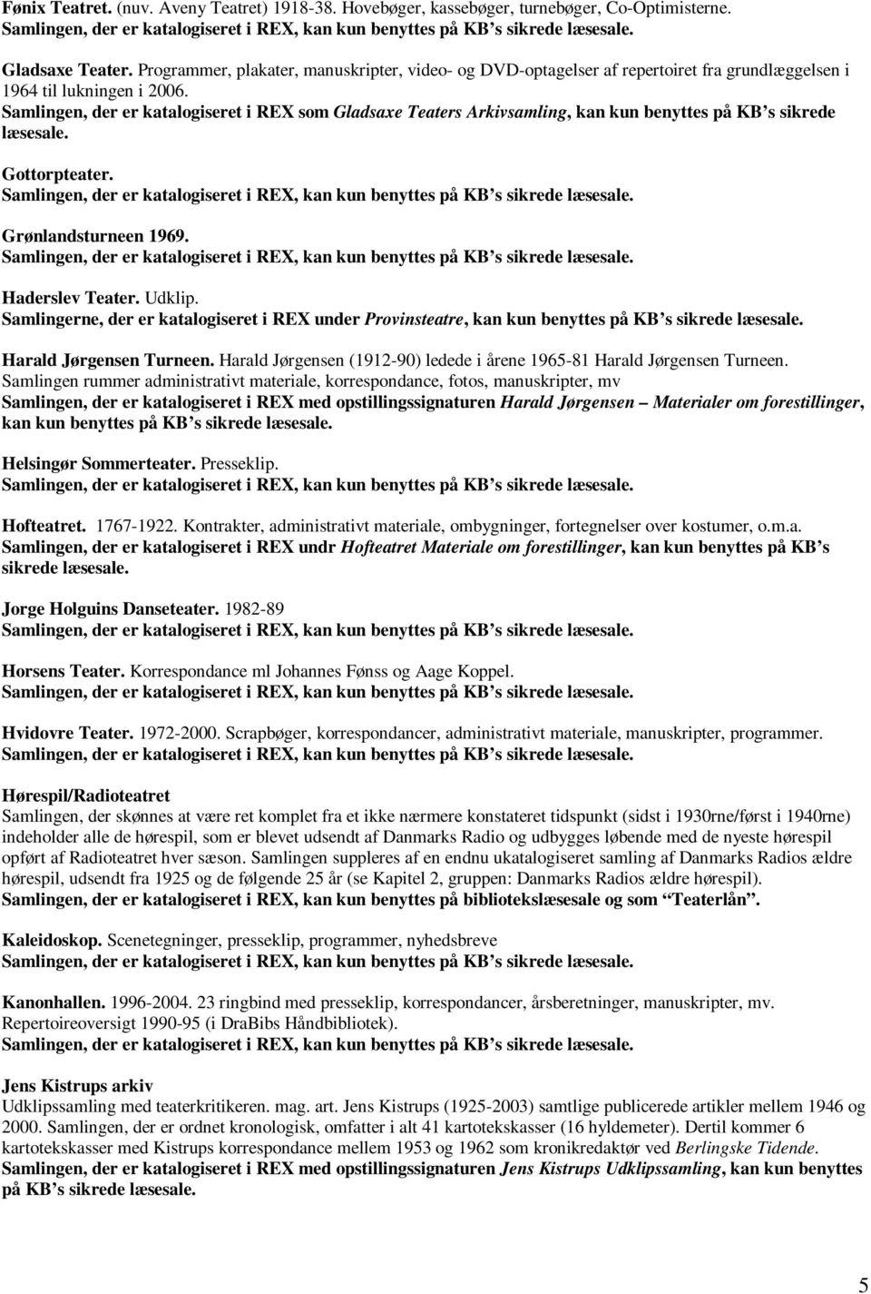 Guide til Dramatisk Biblioteks samlinger - PDF Gratis download