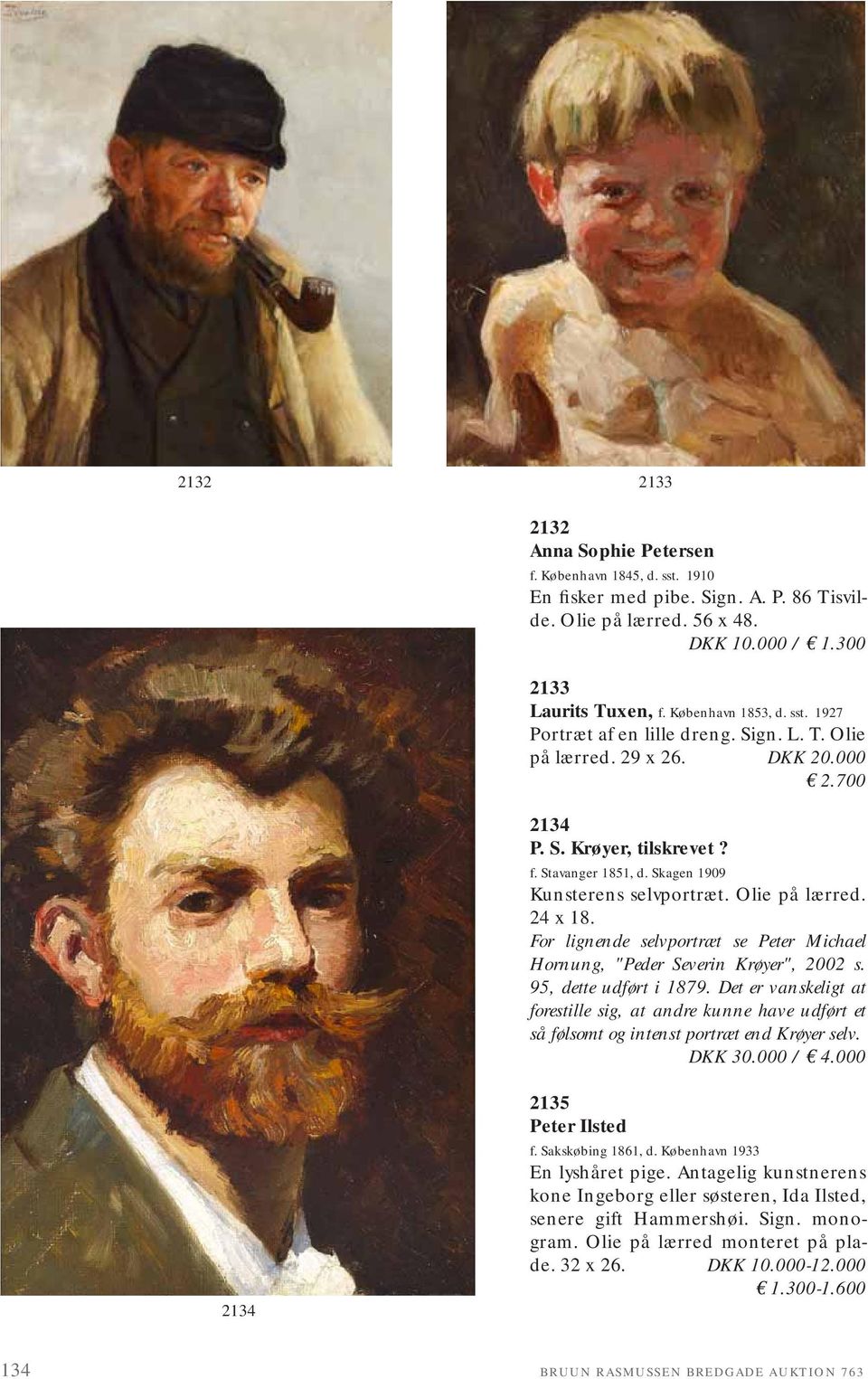 For lignende selvportræt se Peter Michael Hornung, "Peder Severin Krøyer", 2002 s. 95, dette udført i 1879.