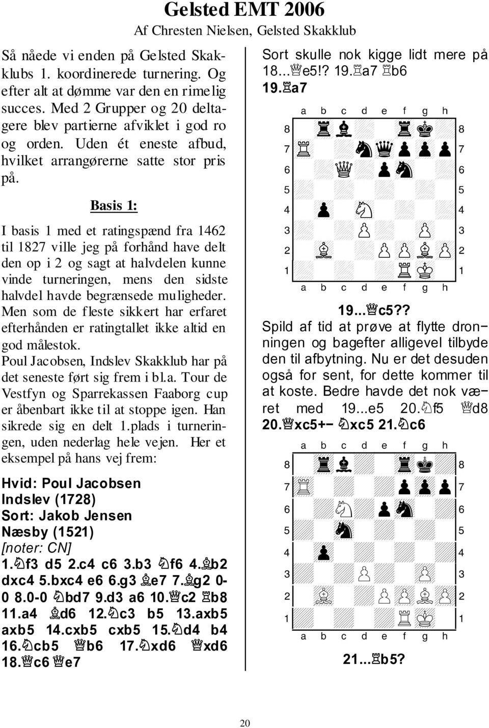 Basis 1: I basis 1 med et ratingspænd fra 1462 til 1827 ville jeg på forhånd have delt den op i 2 og sagt at halvdelen kunne vinde turneringen, mens den sidste halvdel havde begrænsede muligheder.
