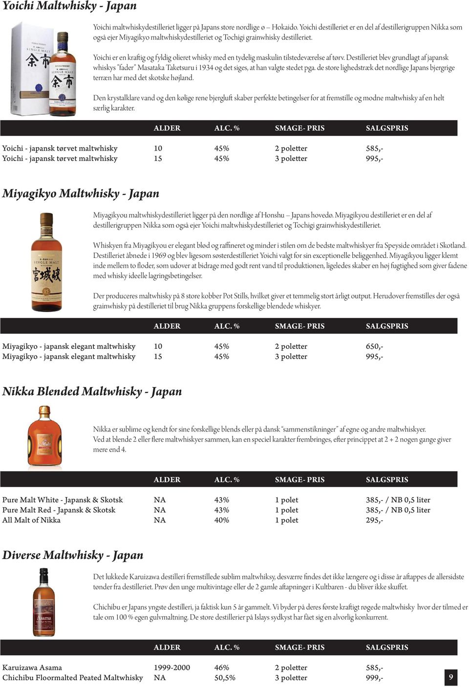 Yoichi er en kraftig og fyldig olieret whisky med en tydelig maskulin tilstedeværelse af tørv.