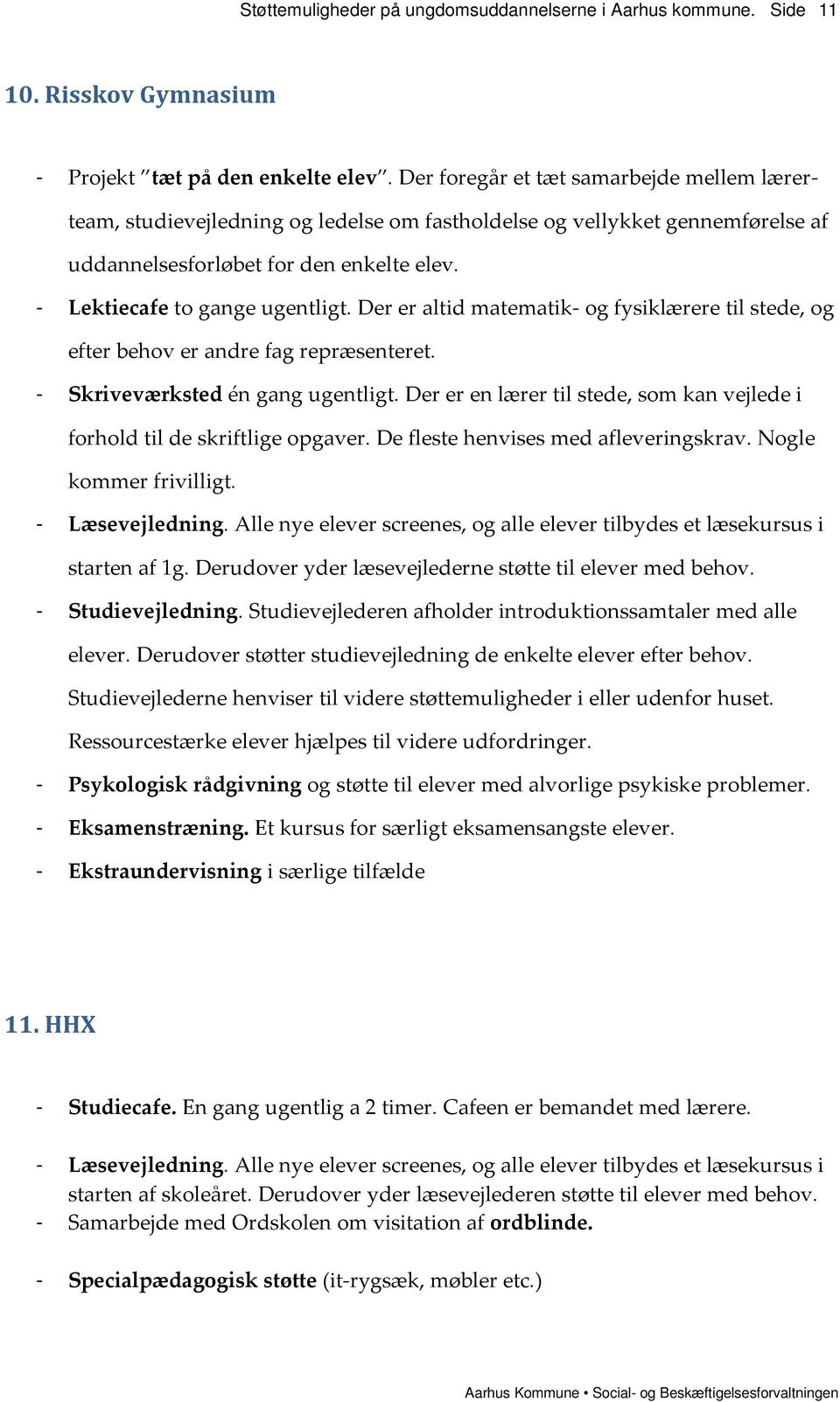 Støttemuligheder på ungdomsuddannelserne i Aarhus Kommune - PDF Gratis  download