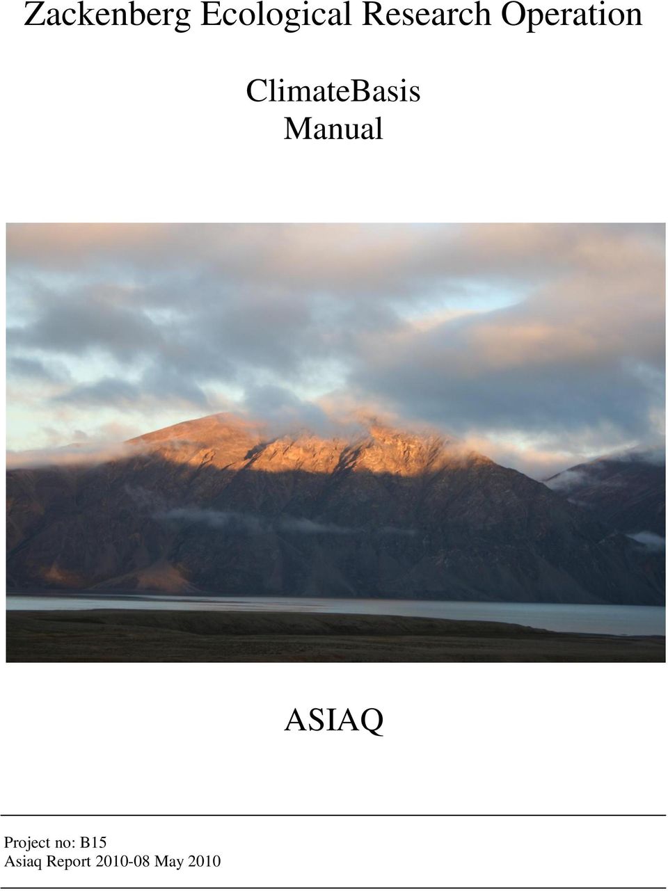 ClimateBasis Manual ASIAQ