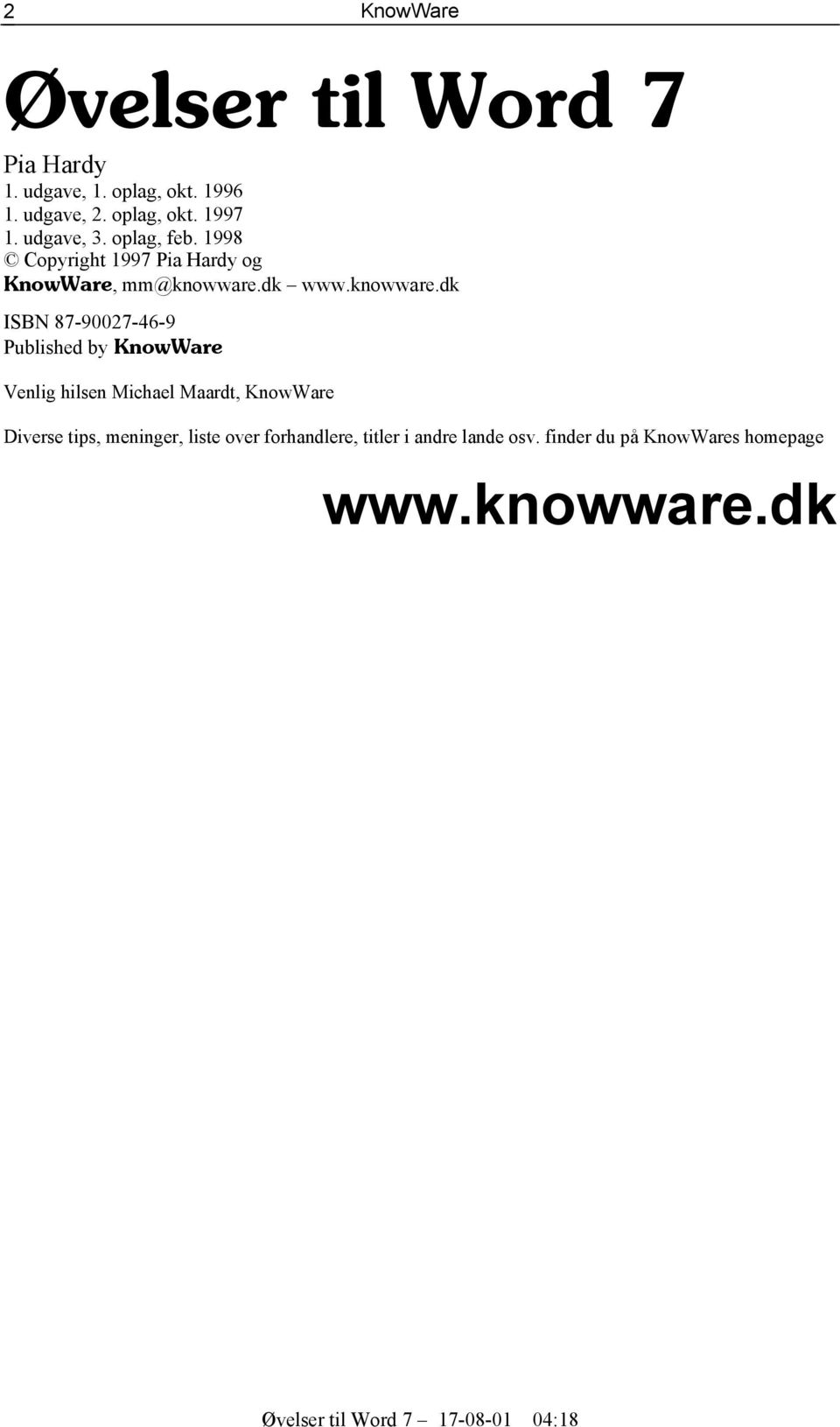 dk www.knowware.