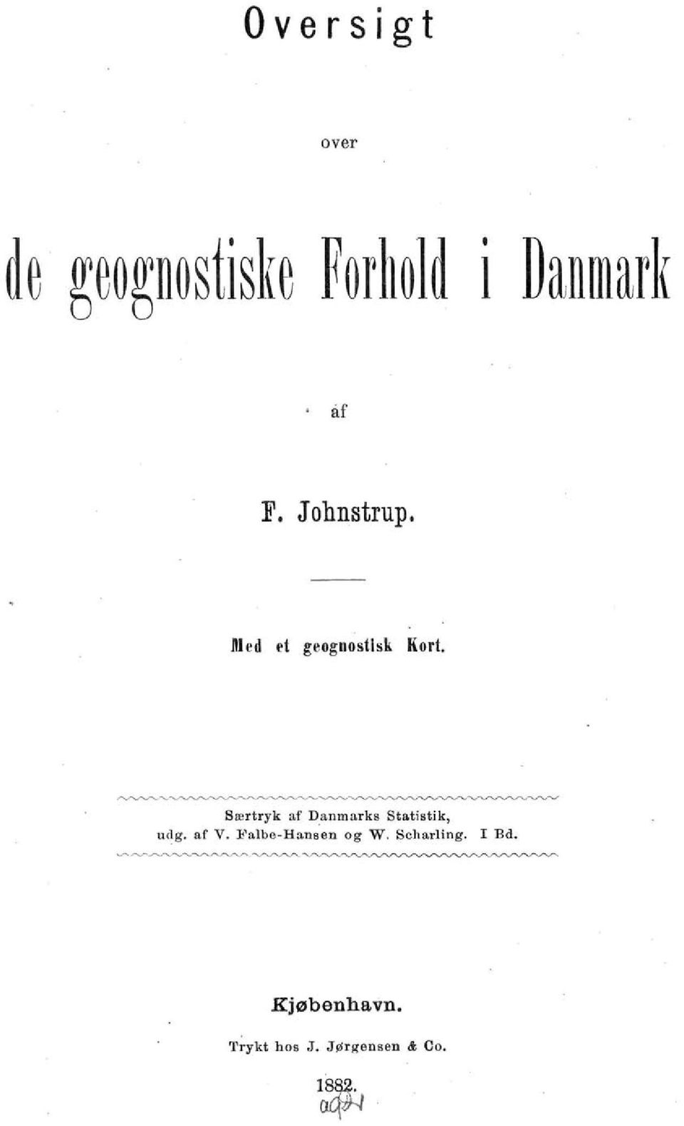 Særtryk af Danmarks Statistik, udg. af V.