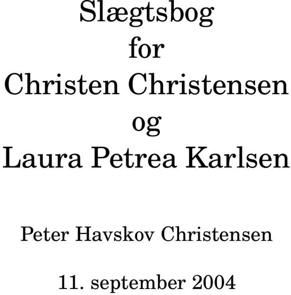 Petrea Karlsen Peter