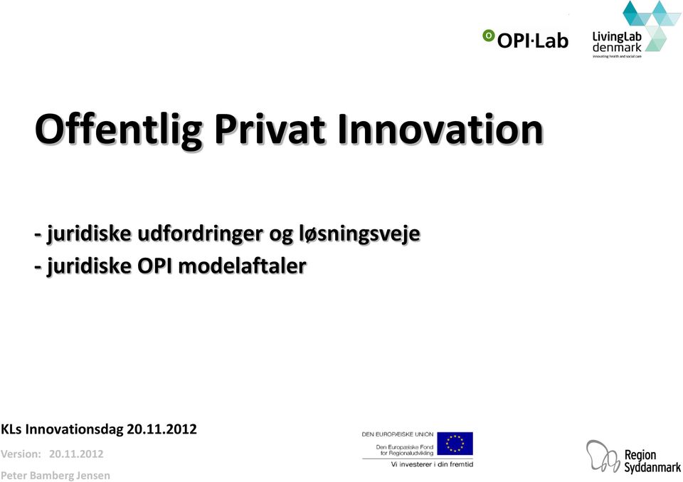 OPI modelaftaler KLs Innovationsdag 20.11.