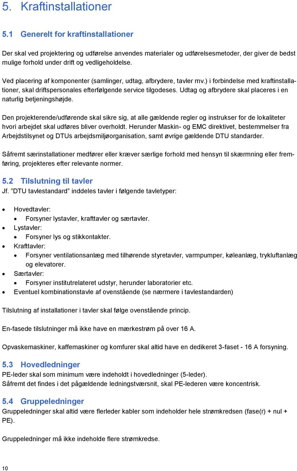 Standard for udførelse af El-installationer på DTU Lyngby Campus Gældende  for el. April 2016 Version PDF Free Download